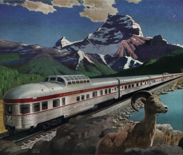 CANADIAN PACIFIC RAILWAY 1953 SEE BIG BEAUTIFUL CANADA IN ARMCHAIR EASE AD