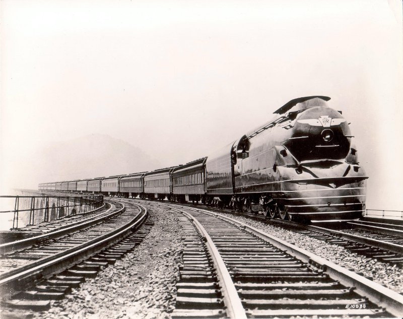 Pennsylvania Railroad Photo PRR 3768 Steam Locomotive Pacific 4-6-2 train 8...